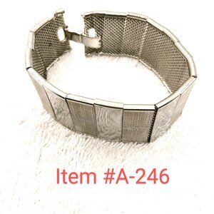 Silver Chrome Bracelet, Item # A 246, wt .39 grams